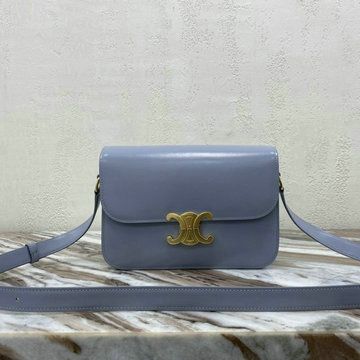 CELINE セリーヌ  DDB-CE187366BL 2020年最新入荷 トリオンフ ラージ 斜め掛け ショルダーバッグ レディースかばん テキスタイル カーフスキン