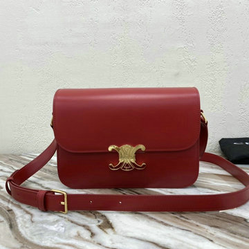 CELINE セリーヌ DDB-CE187366RD  2020年最新入荷 トリオンフ ラージ 斜め掛け ショルダーバッグ レディースかばん テキスタイル カーフスキン