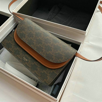 セリーヌ CELINE DDB-CE10852 2020最新入荷 クロスボディキャリー 斜め掛け ショルダーバッグ ストラップウォレット トリオンフキャンバス