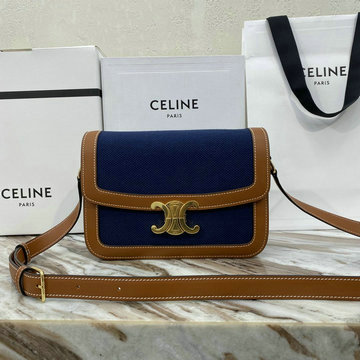 CELINE セリーヌ DDB-CE187366BBL 2020年最新入荷 トリオンフ ラージ 斜め掛け ショルダーバッグ レディースかばん キャンパス カーフスキン