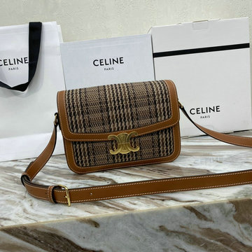 CELINE セリーヌ DDB-CE187366BBT  2020年最新入荷 トリオンフ ラージ 斜め掛け ショルダーバッグ レディースかばん キャンパス カーフスキン