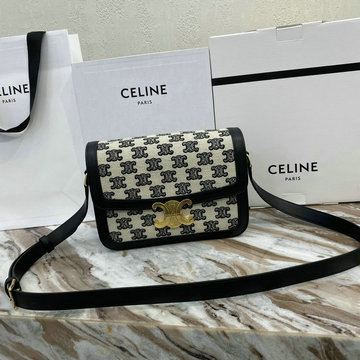 CELINE セリーヌ DDB-CE187366BKB  2020年最新入荷 トリオンフ ラージ 斜め掛け ショルダーバッグ レディースかばん キャンパス カーフスキン