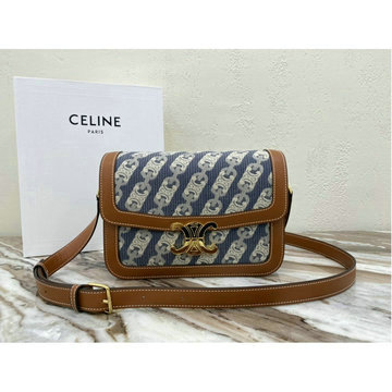 CELINE セリーヌ DDB-CE187366BLZ2020年最新入荷 トリオンフ ラージ 斜め掛け ショルダーバッグ レディースかばん キャンパス カーフスキン
