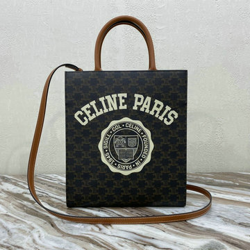 セリーヌ CELINE DDB-CE191542Z　2020年最新入荷 スモール カバヴァーティカル トートバッグ ハンドバッグ トリオンフキャンバス