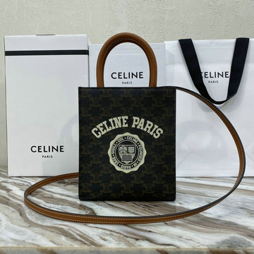 セリーヌ CELINE DDB-CE194372Z　2020年最新入荷 スモール カバヴァーティカル トートバッグ ハンドバッグ トリオンフキャンバス