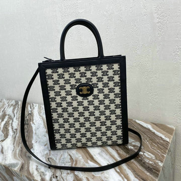 セリーヌ CELINE DDB-CE192082BBK　2020年最新入荷 スモール バーティカル カバ ハンドバッグ トートバッグ トリオンフキャンバス カーフスキン