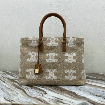 セリーヌ CELINE DDB-CE190062MB　2020年最新入荷 ホリゾンタル カバ プラン ソレイユ テキスタイル カーフスキン トートバッグ ハンドバッグ