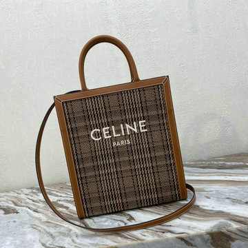 セリーヌ CELINE DDB-CE192082BTZ　2020年最新入荷 スモール バーティカル カバ ハンドバッグ トートバッグ トリオンフキャンバス カーフスキン
