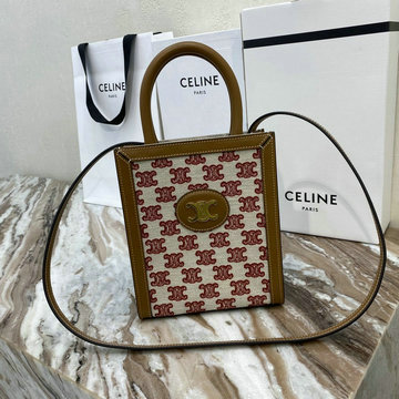 セリーヌ CELINE DDB-CE193302BFK　2020年最新入荷 スモール バーティカル カバ ハンドバッグ トートバッグ トリオンフキャンバス カーフスキン