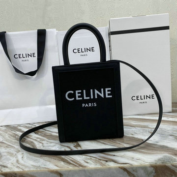 セリーヌ CELINE DDB-CE193302BBK　2020年最新入荷 スモール バーティカル カバ ハンドバッグ トートバッグ トリオンフキャンバス カーフスキン