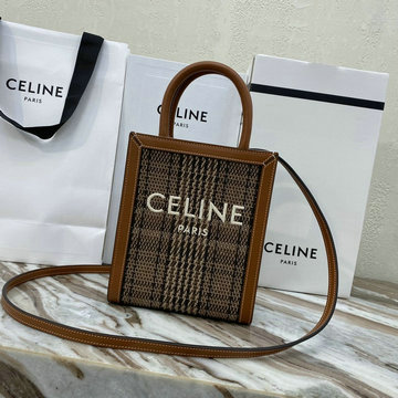 セリーヌ CELINE DDB-CE193302BTZ　2020年最新入荷 スモール バーティカル カバ ハンドバッグ トートバッグ トリオンフキャンバス カーフスキン