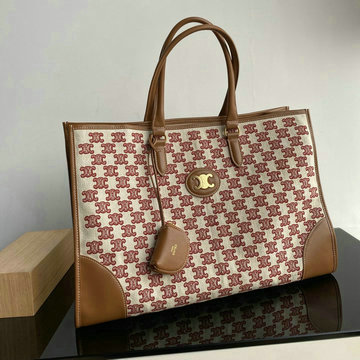 セリーヌ CELINE DDB-CE194342R　2020年最新入荷 ホリゾンタルカバ トートバッグ ハンドルバッグ トリオンフの刺繍入りテキスタイル