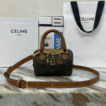 セリーヌ CELINE DDB-CE195112　2020年最新入荷 ミニ ボストンバッグ トートバッグ ハンドバッグ 2way 斜め掛け ショルダーバッグ トリオンフキャンバス