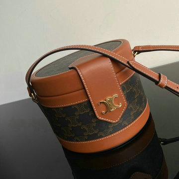 セリーヌ CELINE DDB-CE195192BKF　2020年最新入荷 ミディアム タンブールバッグ 斜め掛け ショルダーバッグ ラフィア編み調 テキスタイル カーフスキン