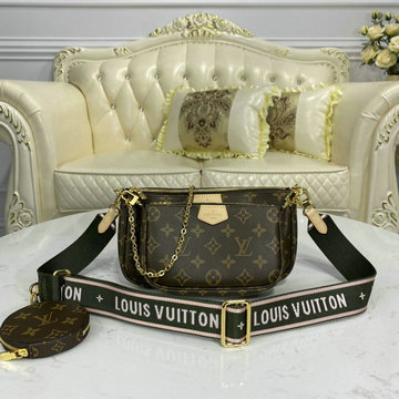 ルイヴィトン LOUIS VUITTON 057-M44813LG　2020年最新入荷 ミュルティ ポシェット アクセソワール ショルダーバッグ ポーチ モノグラムキャンパス