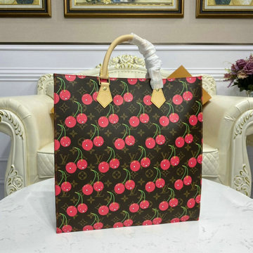 ルイヴィトン LOUISVUITTON 057-M51140R　2020年最新入荷 サックプラ チェリー プリント トートバッグ ハンドバッグ トップハンドルバッグ モノグラムキャンパス