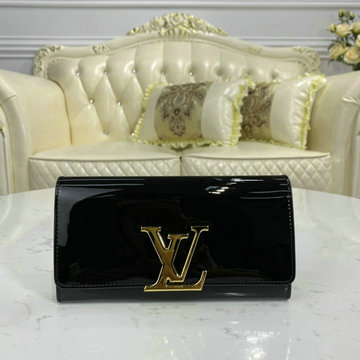 商品名称：ルイヴィトン LOUISVUITTON 057-M61317BK　2020年最新入荷 ポルトフォイユ ルイーズ 二つ折り長財布 ロングウォレット パテントレザー
