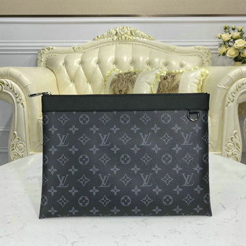 ルイヴィトン LOUISVUITTON 057-M62291　2020年最新入荷 ポシェット ディスカバリー 手持ちかばん クラッチバッグ セカンドバッグ モノグラムエクリプスキャンパス