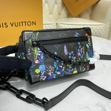 ルイヴィトン LOUISVUITTON 057-M69072 　2020年最新入荷 ミニ ソフトトランク 斜め掛け ショルダーバッグ レディースかばん スクエアバッグ モノグラムエクリプスキャンバス