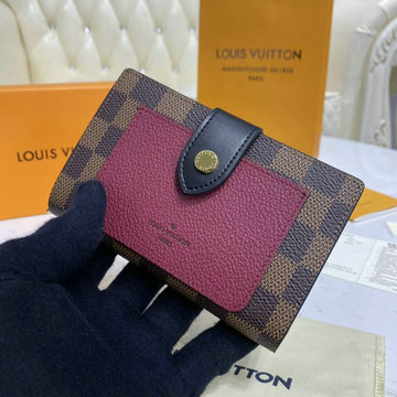 ルイヴィトン LOUISVUITTON 057-N60381　2020年最新入荷 ポルトフォイユ ジュリエット 二つ折り短財布 ショートウォレット コインケース ダミエエベヌキャンパス
