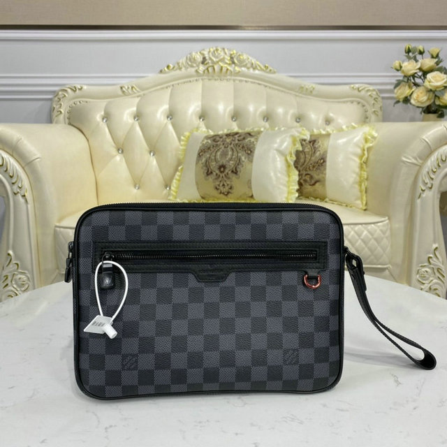 ルイヴィトン LOUISVUITTON 057-N44488　2020年最新入荷 手持ちかばん クラッチバッグ セカンドバッグ メンズかばん ストラップ付き ダミエグラフィットキャンパス