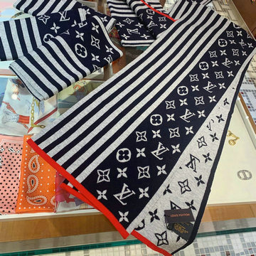ルイヴィトン LOUISVUITTON AN-WJLV20107　2020年最新入荷 M76025 エシャルプ モノグラム ストライプス マフラー ショール スカーフ カシミヤ