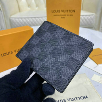 ルイヴィトン LOUISVUITTON 057-N63261　2020年最新入荷 ポルトフォイユ スレンダー 二つ折り短財布 カードケース 札入れ ショートウォレット ダミエグラフィットキャンパス