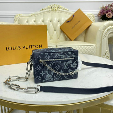 ルイヴィトン LOUISVUITTON 057-M80033　2020年最新入荷 ミニ ソフトトランク 斜め掛け ショルダーバッグ クロスボディ キャリーバッグ モノグラム タペストリー キャンバス