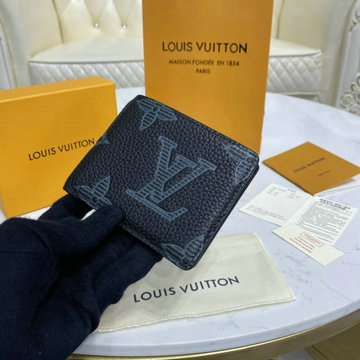 商品名称：ルイヴィトン LOUISVUITTON 057-M80039　2020年最新入荷 オーガナイザー ドゥ ポッシュ 二つ折り短財布 ショートウォレット カードポケット トリヨン シャドウ レザー