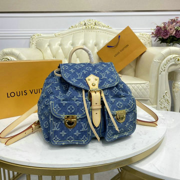 ルイヴィトン LOUISVUITTON 057-M95056L　2020年最新入荷 バックパック レディース リュック リュックサック モノグラム デニム ブルー