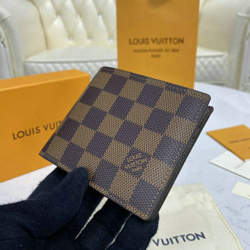 ルイヴィトン LOUISVUITTON 057-N64002C　2020年最新入荷 ポルトフォイユ スレンダー 二つ折り短財布 カードケース 札入れ ショートウォレット ダミエエベヌキャンパス
