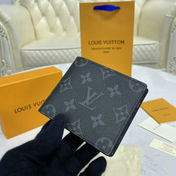 ルイヴィトン LOUISVUITTON 057-M64002K　2020年最新入荷 ポルトフォイユ スレンダー 二つ折り短財布 カードケース 札入れ ショートウォレット モノグラムエクリプスキャンパス