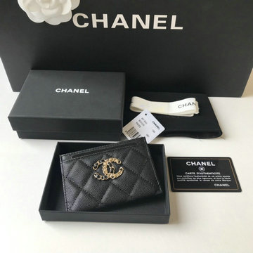 シャンル CHANEL JS-CH1846QBK　2020年最新入荷 カードケース キャビアスキン