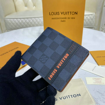 ルイヴィトン LOUISVUITTON 057-N60239 2020最新入荷 ポルトフォイユ ミュルティプル 二つ折り短財布 ショートウォレット ダミエ コバルト キャンバス