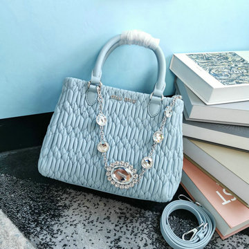ミュウミュウ MIUMIU 99-MM5BA067QL 2020最新入荷 トップハンドルバッグ トートバッグ 斜め掛け ショルダーバッグ ラムスキン