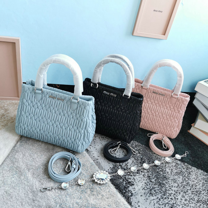 ミュウミュウ MIUMIU 99-MM5BA067BK  2020最新入荷 トップハンドルバッグ トートバッグ 斜め掛け ショルダーバッグ ラムスキン