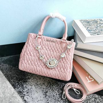ミュウミュウ MIUMIU 99-MM5BA067FH 2020最新入荷 トップハンドルバッグ トートバッグ 斜め掛け ショルダーバッグ ラムスキン