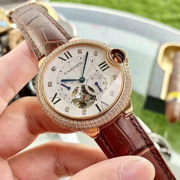 カルティエ CARTIER ZX-CAT20052BZ 2020年最新入荷 バロン ブルー ドゥ ウォッチ メンズ 腕時計 男性用 時計 本革ベルト オートマチック 機械式ムーブメント