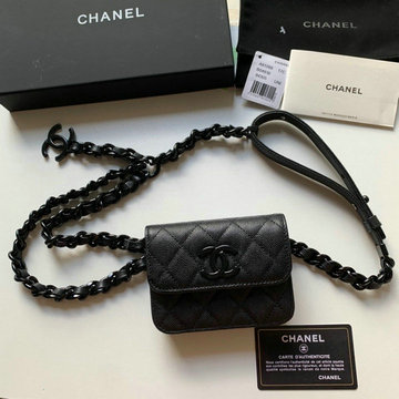 シャネル CHANEL JS-CH81088BK　2021年最新入荷 ウェストバッグ チェーンウォレット 小銭入れ 短財布 斜め掛け ショルダーバッグ クロスボディ レディースかばん カーフスキン
