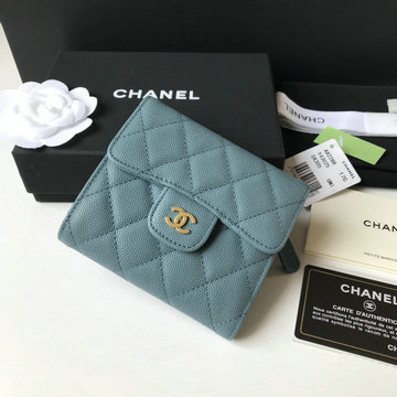 商品名称：シャネル CHANEL JS-CH82288QJL　2021年最新入荷 三つ折り短財布 キャビアスキン ショートウォレット 小銭入れ