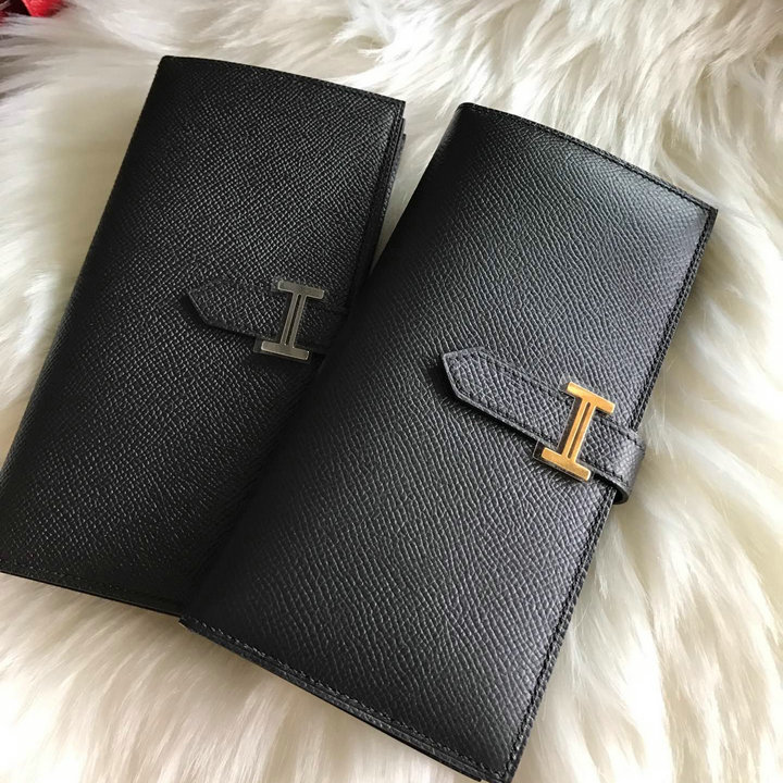 商品名称：エルメスHERMES 063-H208SJBK　2021最新入荷 ベアン ロングウォレット 二つ折り長財布 ロングウォレット 札入れ カードポケット付き 小銭入れ コインケース ヴォーエプソン