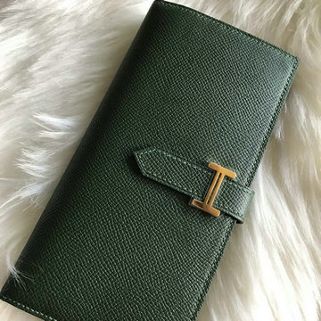 商品名称：エルメスHERMES 063-H208SJYG　2021最新入荷 ベアン ロングウォレット 二つ折り長財布 ロングウォレット 札入れ カードポケット付き 小銭入れ コインケース ヴォーエプソン