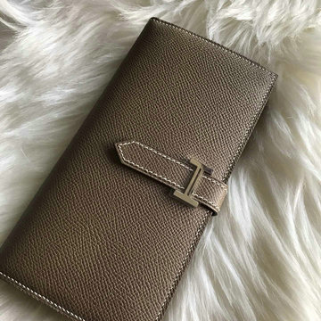 商品名称：エルメスHERMES 063-H208SYDH　2021最新入荷 ベアン ロングウォレット 二つ折り長財布 ロングウォレット 札入れ カードポケット付き 小銭入れ コインケース ヴォーエプソン