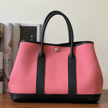 エルメスHERMES 063-H6003BCK　2021最新入荷 ガーデンパーティー トートバッグ ハンドバッグ ショッピングバッグ キャンパス