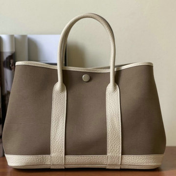 エルメスHERMES 063-H6003BHB　2021最新入荷 ガーデンパーティー トートバッグ ハンドバッグ ショッピングバッグ キャンパス