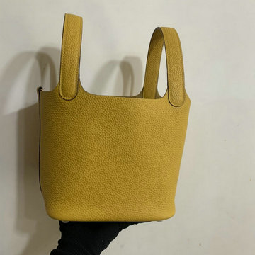 エルメス HERMES 063-H060992LHY　2021年最新入荷 ピコタン バケットバッグ トートバッグ ハンドバッグ ショッピングバッグ レディースかばん TCレザー