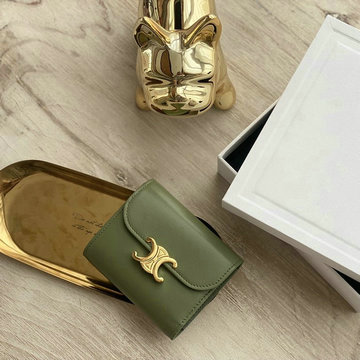 セリーヌ CELINE 99-CE10D783YJG　2021年最新入荷 スモール トリオンフウォレット 三つ折り短財布 ショートウォレット カーフスキン