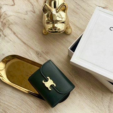 セリーヌ CELINE 99-CE10D783YJK　2021年最新入荷 スモール トリオンフウォレット 三つ折り短財布 ショートウォレット カーフスキン