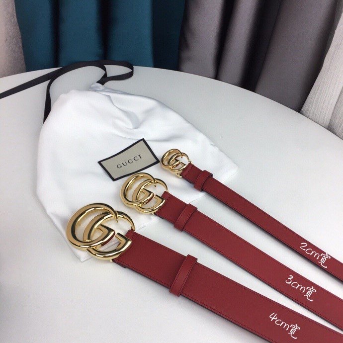 商品名称：グッチ GUCCI 057-GG409417JRD　2021年最新入荷 GGマーモント スリムベルト ダブルG バックル カーフスキン