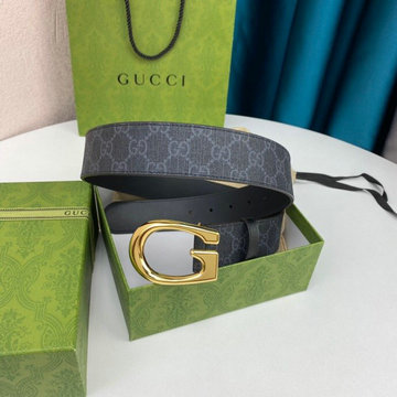 商品名称：グッチ GUCCI 057-GG411924KBJ　2021年最新入荷 GGスプリーム キャンパスベルト G バックル カーフスキン 幅4cm